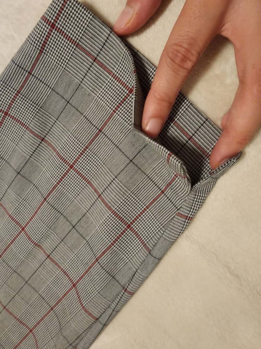Dynamite Plaid Paperbag Waist Trousers Grey office wear Academia - Picture 6 of 11